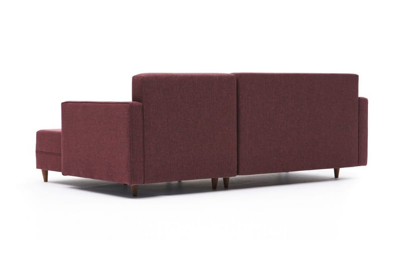 ARRAIDA Bäddsoffa m. Divan 4-sits 192x135 Röd - Möbler - Vardagsrum - Bäddsoffor