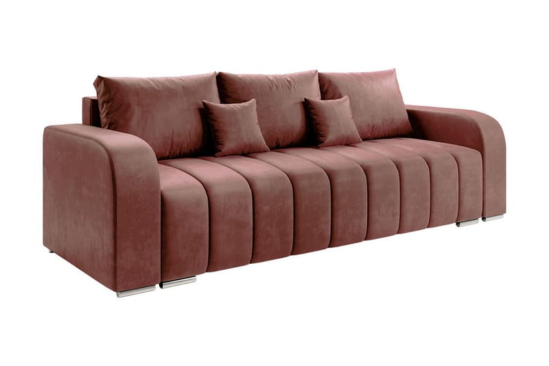 ASTARIZE 4-sits Bäddsoffa Vänster - Rosa - Bäddsoffor - 3-sits bäddsoffa