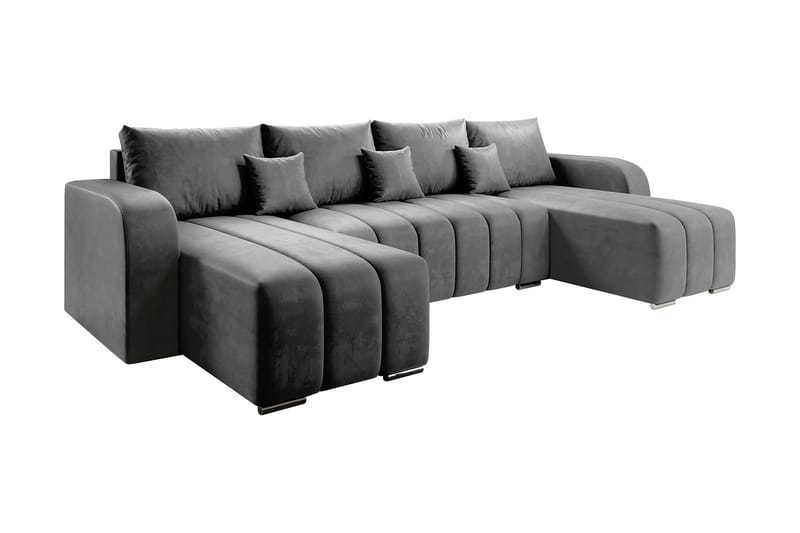 ASTARIZE 8-sits Bäddsoffa Vänster - Grå - Möbler - Vardagsrum - Bäddsoffor - U bäddsoffa