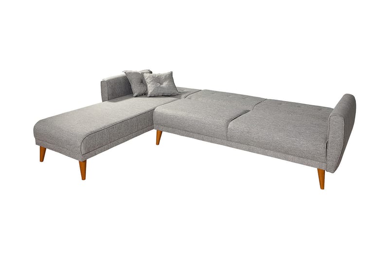 AUCHENCAIRN Bäddsoffa med Divan Höger Grå - Bäddsoffor - Bäddsoffa divan