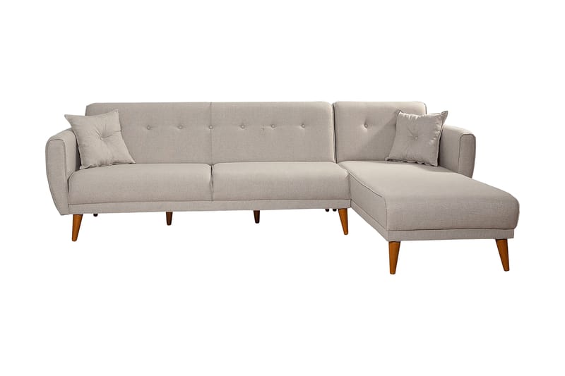 AUCHENCAIRN Bäddsoffa med Divan Höger Vit - Möbler - Vardagsrum - Bäddsoffor