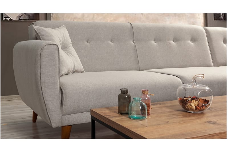AUCHENCAIRN Bäddsoffa med Divan Höger Vit - Möbler - Vardagsrum - Bäddsoffor