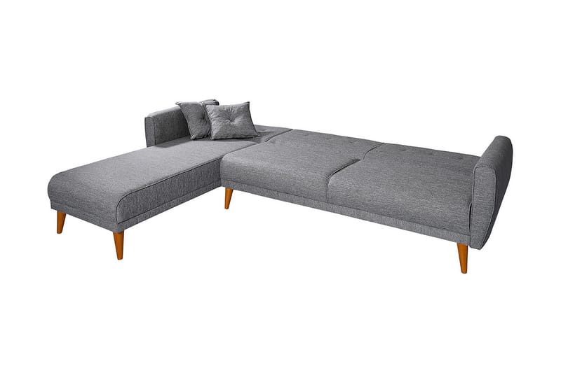 AUCHENCAIRN Bäddsoffa med Divan Vänster Grå - Möbler - Vardagsrum - Bäddsoffor