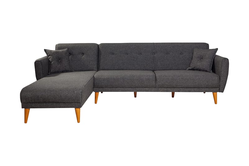 AUCHENCAIRN Bäddsoffa med Divan Vänster Grå - Möbler - Vardagsrum - Bäddsoffor