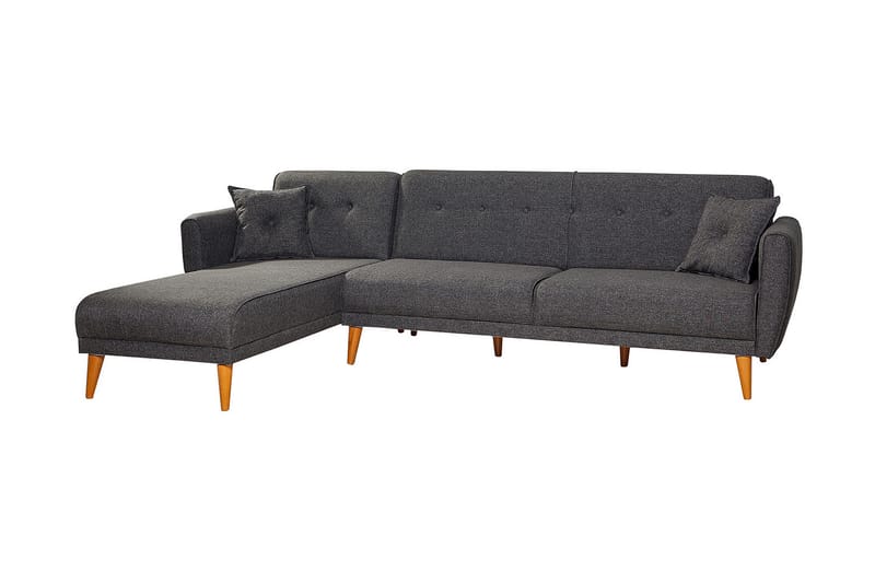 AUCHENCAIRN Bäddsoffa med Divan Vänster Grå - Möbler - Vardagsrum - Bäddsoffor