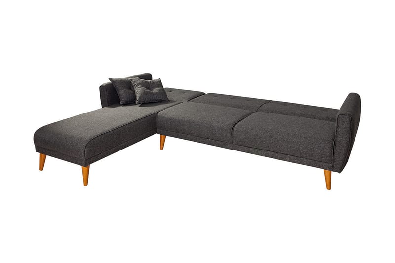 AUCHENCAIRN Bäddsoffa med Divan Vänster Grå - Möbler - Vardagsrum - Bäddsoffor