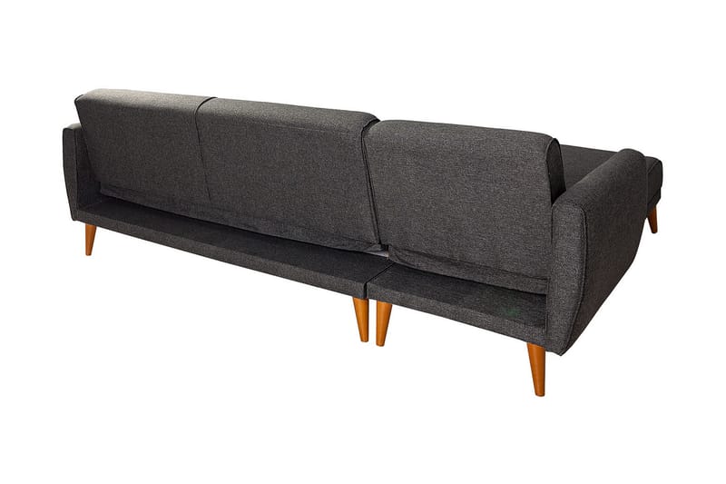 AUCHENCAIRN Bäddsoffa med Divan Vänster Grå - Möbler - Vardagsrum - Bäddsoffor