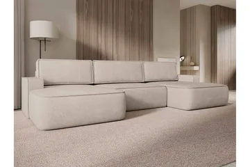 Avignon Bäddsoffa Dubbeldivan 5-sits - Beige - Möbler - Vardagsrum - Bäddsoffor - U bäddsoffa