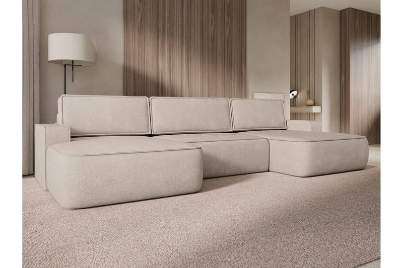 Avignon Bäddsoffa Dubbeldivan 5-sits - Beige - Möbler - Vardagsrum - Bäddsoffor - U bäddsoffa