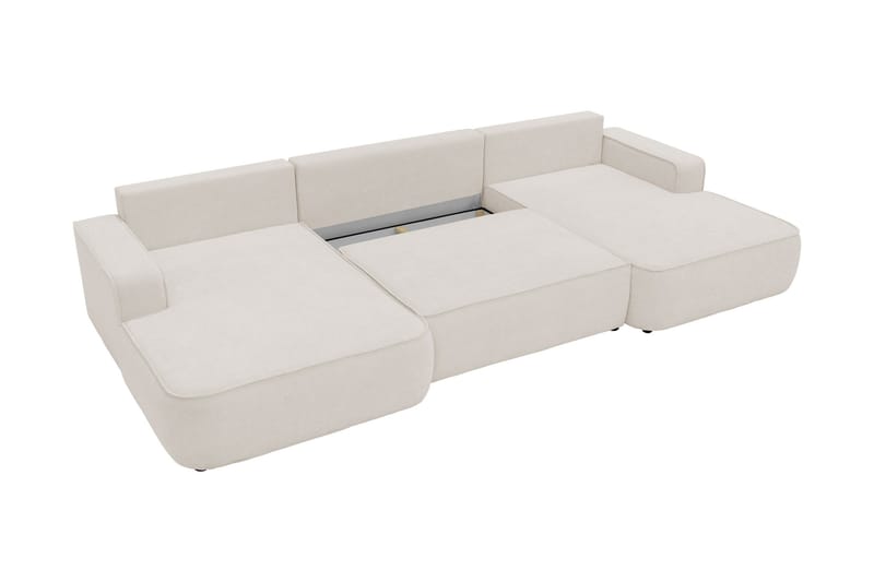 Avignon Bäddsoffa Dubbeldivan 5-sits - Vit - Möbler - Vardagsrum - Bäddsoffor - U bäddsoffa