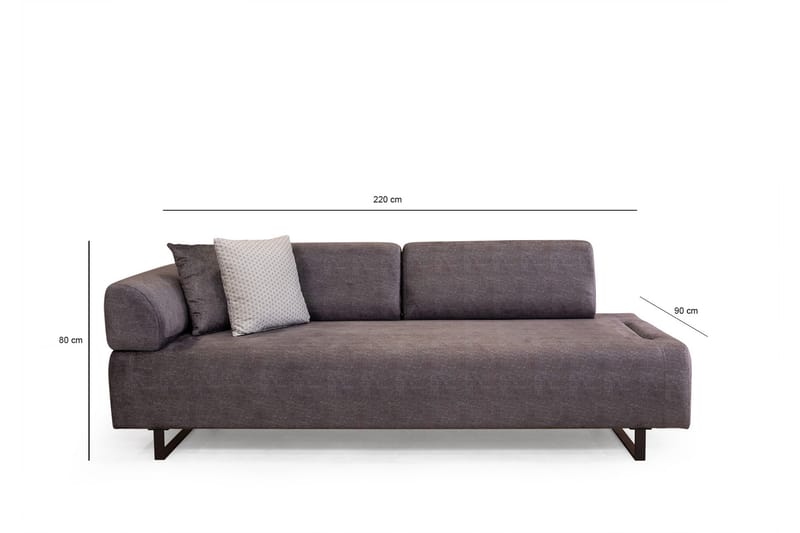 Awamoko Bäddsoffa 3-sits Antracit - Möbler - Vardagsrum - Bäddsoffor