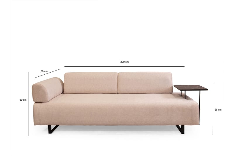 Awamoko Bäddsoffa 3-sits Beige - Möbler - Vardagsrum - Bäddsoffor