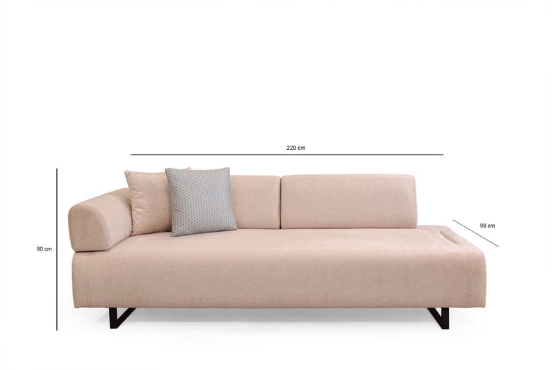 Awamoko Bäddsoffa 3-sits Beige - Bäddsoffor - 3-sits bäddsoffa