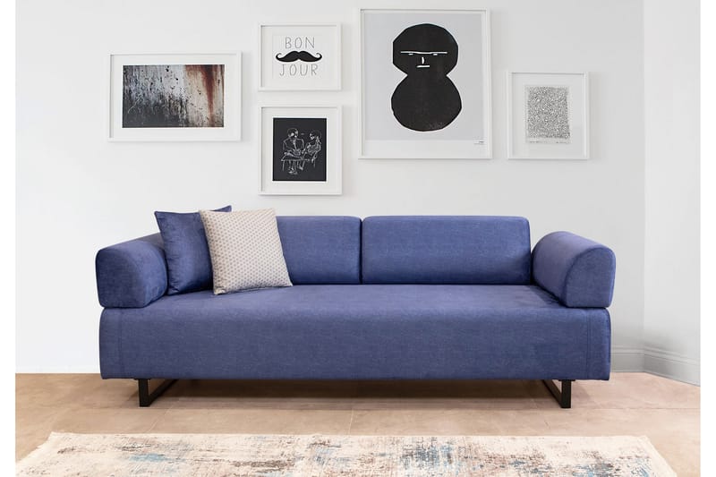 Awamoko Bäddsoffa 3-sits Blå - Möbler - Vardagsrum - Bäddsoffor