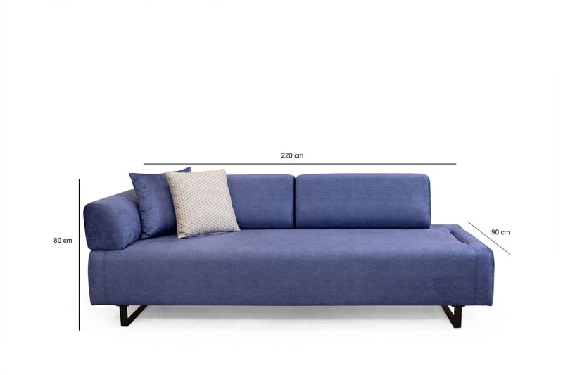 Awamoko Bäddsoffa 3-sits Blå - Möbler - Vardagsrum - Bäddsoffor