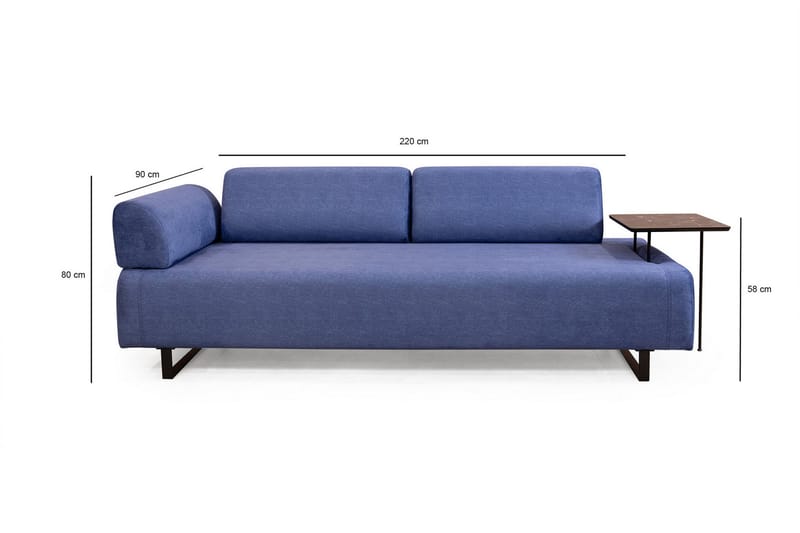 Awamoko Bäddsoffa 3-sits Blå - Möbler - Vardagsrum - Bäddsoffor