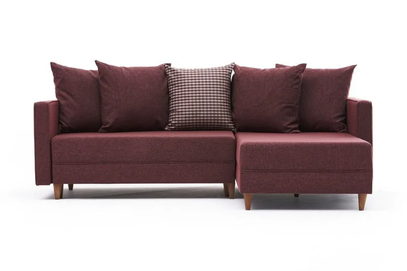 Aydama Bäddsoffa m. Divan 4-sits 192x135, Röd