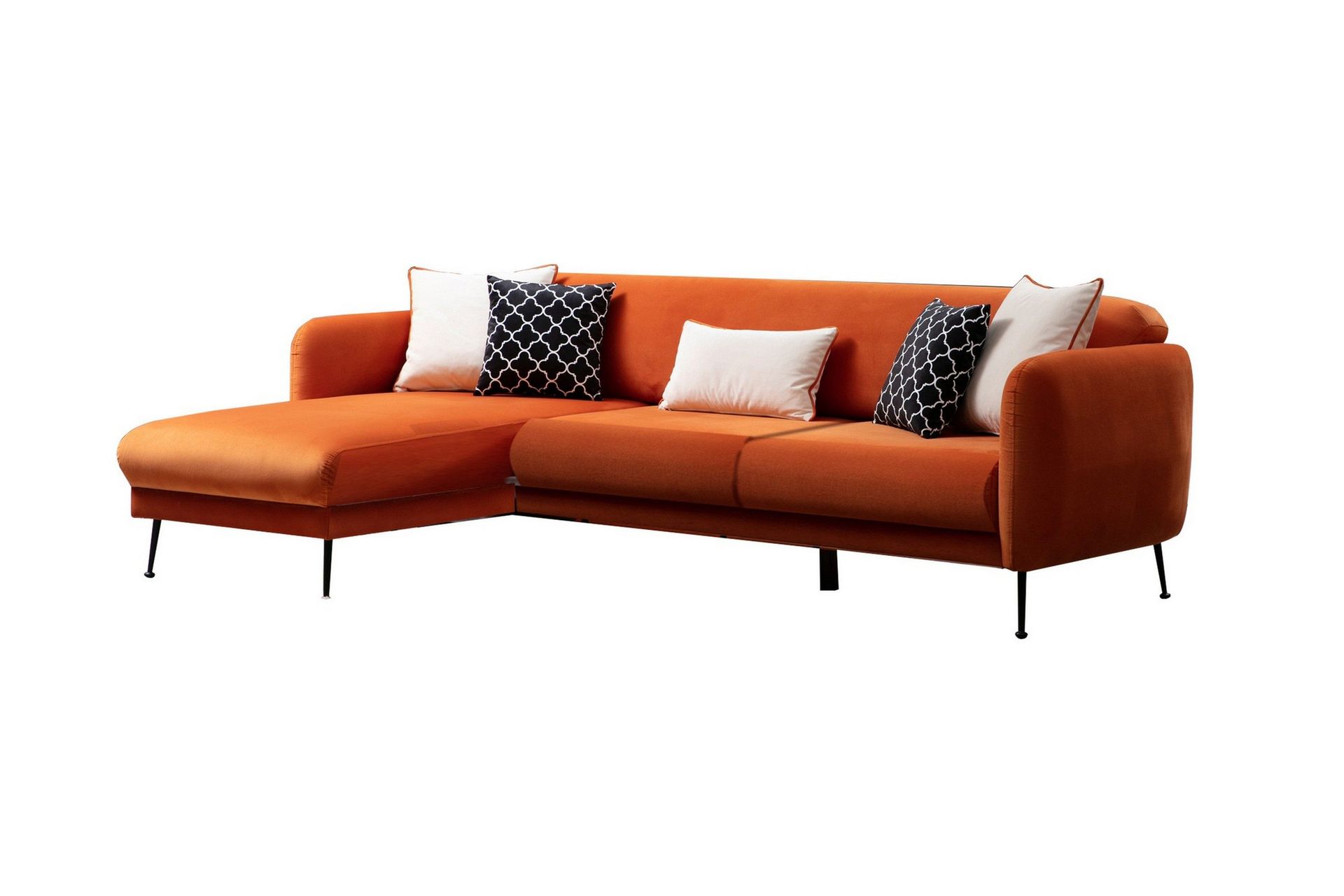 Azeriah B&auml;ddsoffa med Divan V&auml;nster - Orange