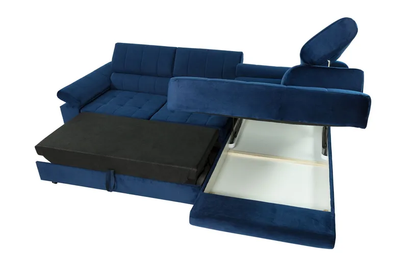 Azoulay Hörnsoffa Vänster - Mörkblå - Möbler - Vardagsrum - Bäddsoffor