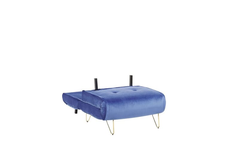 Bäddsoffa 1-sits sammet marinblå VESTFOLD - Blå - Möbler - Vardagsrum - Bäddsoffor