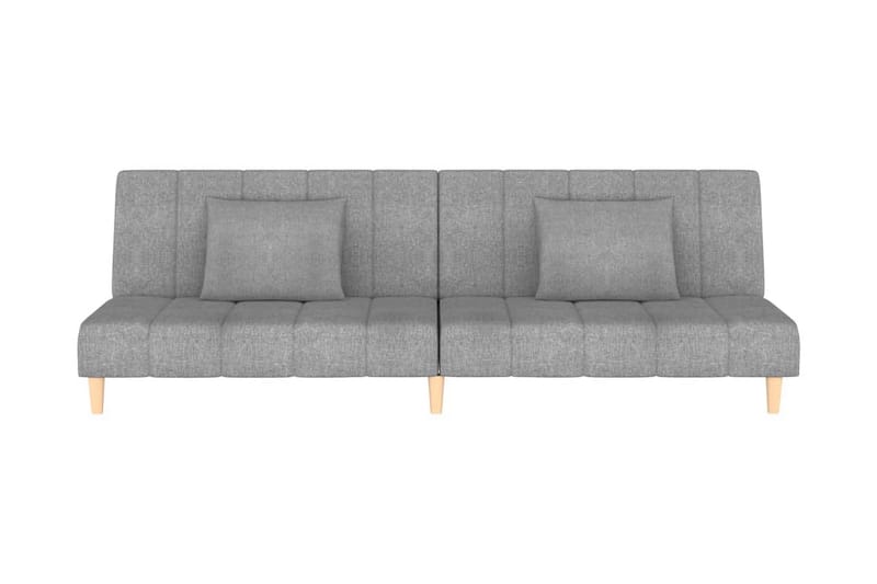 Bäddsoffa 2-sits ljusgrå tyg - Grå - Möbler - Vardagsrum - Bäddsoffor