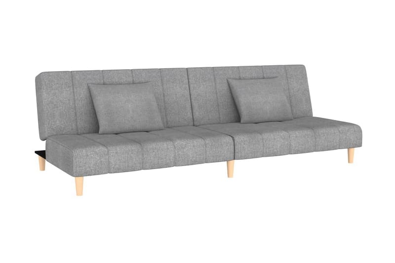 Bäddsoffa 2-sits ljusgrå tyg - Grå - Möbler - Vardagsrum - Bäddsoffor