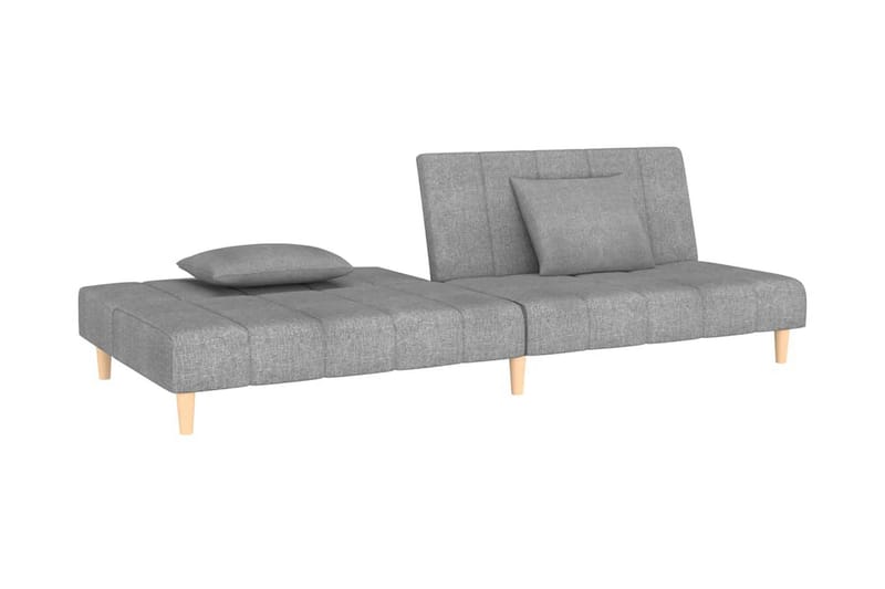 Bäddsoffa 2-sits ljusgrå tyg - Grå - Möbler - Vardagsrum - Bäddsoffor