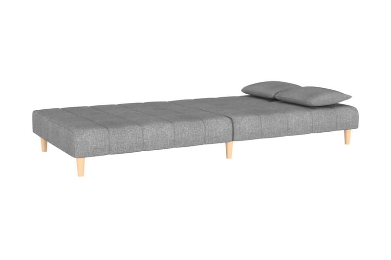 Bäddsoffa 2-sits ljusgrå tyg - Grå - Möbler - Vardagsrum - Bäddsoffor