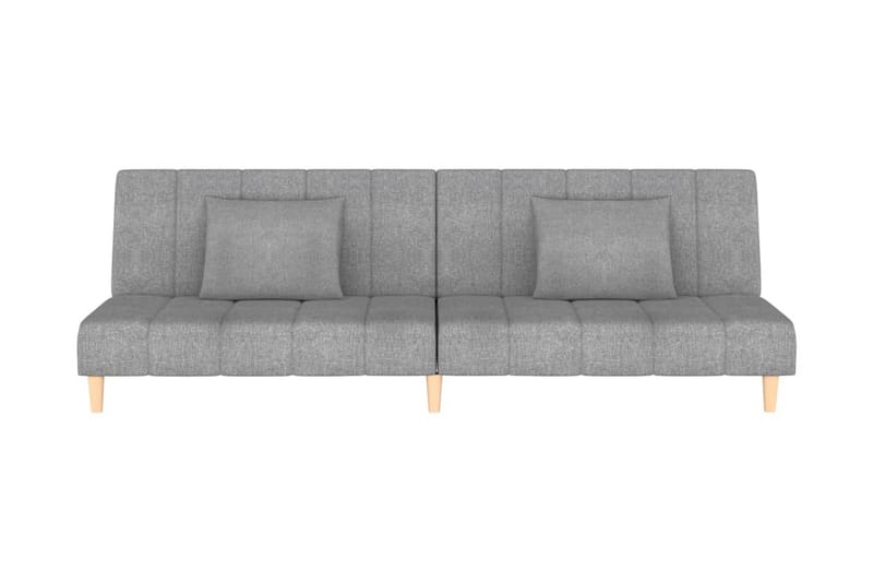 Bäddsoffa 2-sits ljusgrå tyg - Grå - Möbler - Vardagsrum - Bäddsoffor