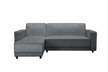 Bäddsoffa Allie Antracit, Sammet, 82x229x154 cm