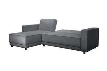 Bäddsoffa Allie Antracit, Sammet, 82x229x154 cm - Antracit, Sammet, 82x229x154 cm - Möbler - Vardagsrum - Bäddsoffor