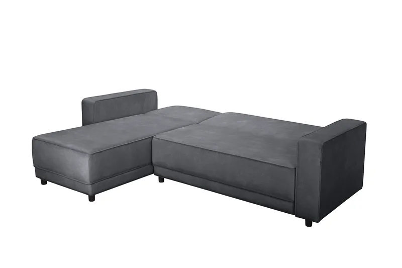 Bäddsoffa Allie Antracit, Sammet, 82x229x154 cm - Antracit, Sammet, 82x229x154 cm - Möbler - Vardagsrum - Bäddsoffor