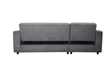 Bäddsoffa Allie Antracit, Sammet, 82x229x154 cm - Antracit, Sammet, 82x229x154 cm - Möbler - Vardagsrum - Bäddsoffor