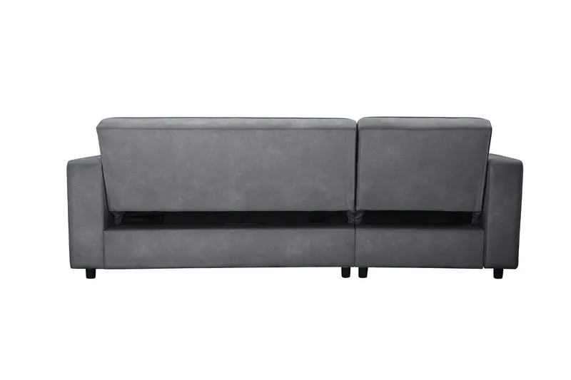 Bäddsoffa Allie Antracit, Sammet, 82x229x154 cm - Antracit, Sammet, 82x229x154 cm - Möbler - Vardagsrum - Bäddsoffor