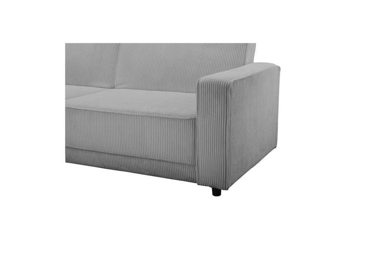Bäddsoffa Allie Grå, Cordoroy, 82x229x154 cm - Grå, Cordoroy, 82x229x154 cm - Möbler - Vardagsrum - Bäddsoffor