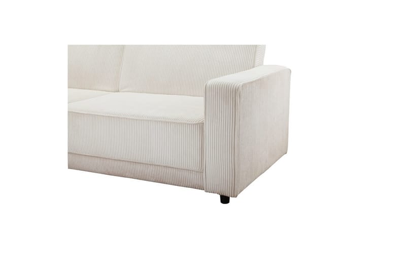 Bäddsoffa Allie Kräm, Cordoroy, 82x229x154 cm - Kräm, Cordoroy, 82x229x154 cm - Möbler - Vardagsrum - Bäddsoffor