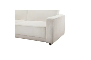 Bäddsoffa Allie Kräm, Cordoroy, 82x229x154 cm - Kräm, Cordoroy, 82x229x154 cm - Möbler - Vardagsrum - Bäddsoffor