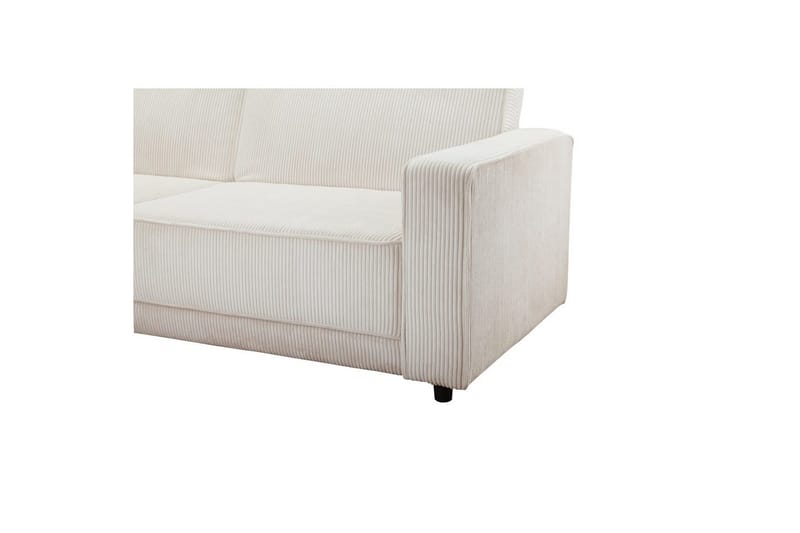 Bäddsoffa Allie Kräm, Cordoroy, 82x229x154 cm - Kräm, Cordoroy, 82x229x154 cm - Möbler - Vardagsrum - Bäddsoffor