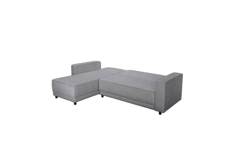 Bäddsoffa Allie Ljusgrå, Sammet, 82x229x154 cm - Ljusgrå, Sammet, 82x229x154 cm - Möbler - Vardagsrum - Bäddsoffor