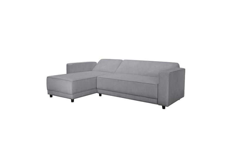 Bäddsoffa Allie Ljusgrå, Sammet, 82x229x154 cm - Ljusgrå, Sammet, 82x229x154 cm - Möbler - Vardagsrum - Bäddsoffor