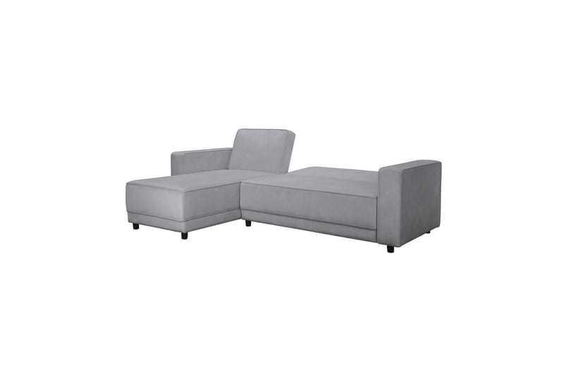 Bäddsoffa Allie Ljusgrå, Sammet, 82x229x154 cm - Ljusgrå, Sammet, 82x229x154 cm - Möbler - Vardagsrum - Bäddsoffor