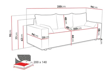 Bäddsoffa - Beige - Möbler - Vardagsrum - Bäddsoffor