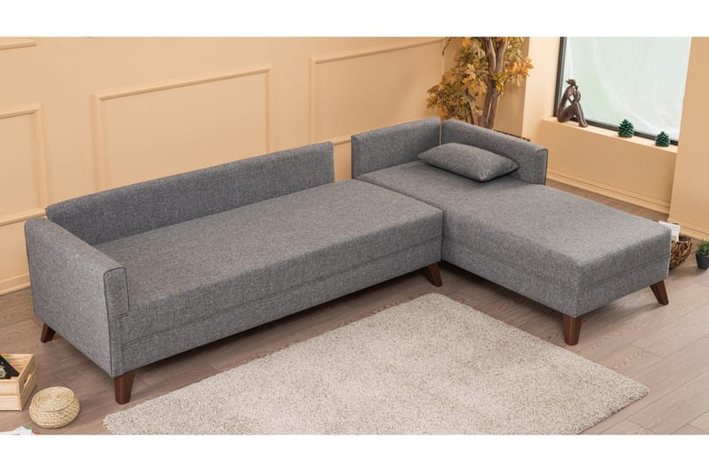 Antigua Divanbäddsoffa Höger - Grå - Möbler - Vardagsrum - Bäddsoffor - Hörnbäddsoffa