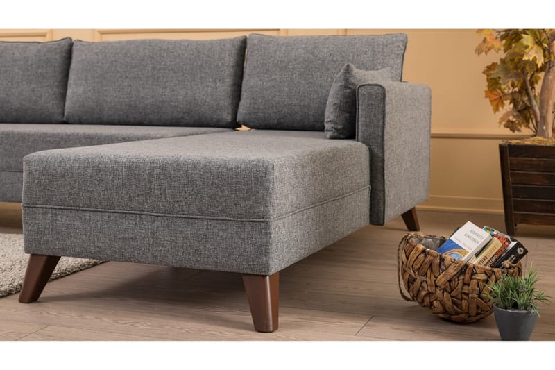 Antigua Divanbäddsoffa Höger - Grå - Möbler - Vardagsrum - Bäddsoffor - Hörnbäddsoffa