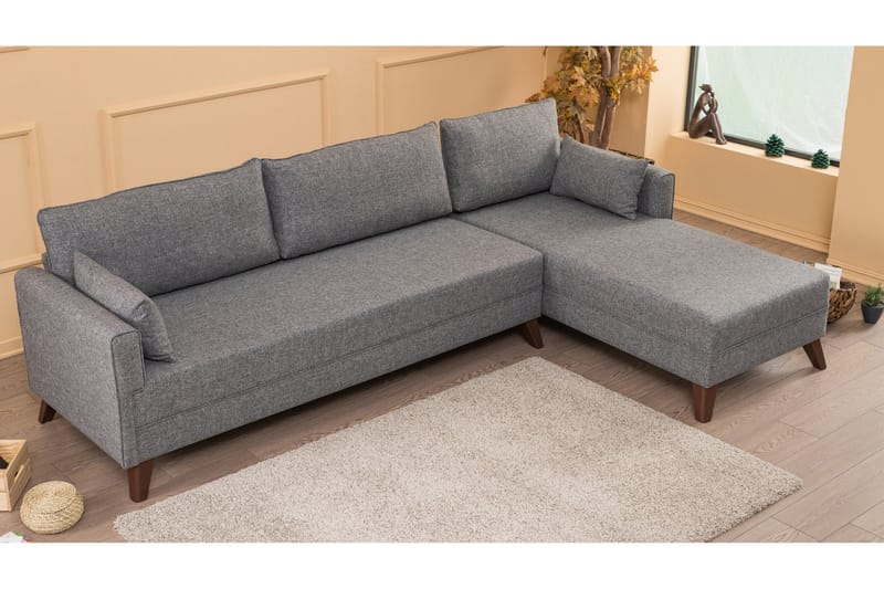 Antigua Divanbäddsoffa Höger - Grå - Möbler - Vardagsrum - Bäddsoffor - Hörnbäddsoffa