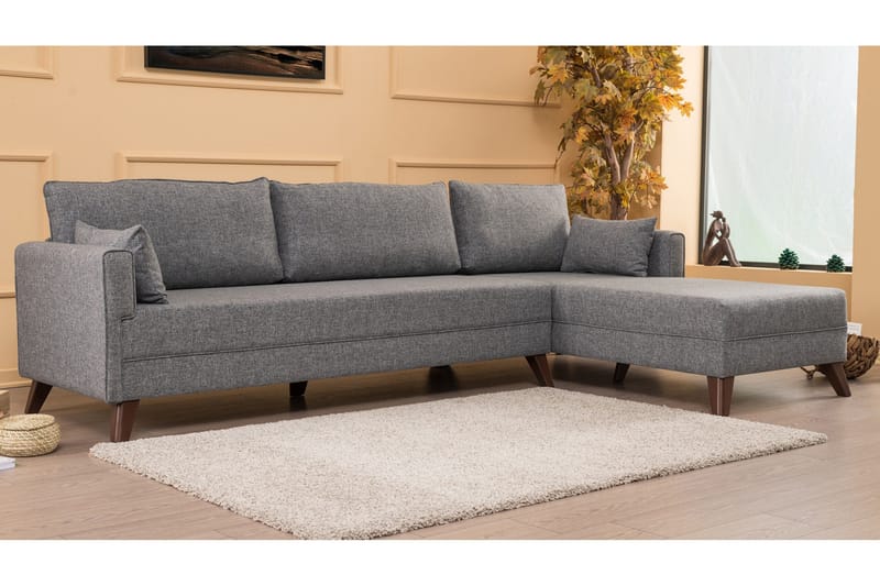 Antigua Divanbäddsoffa Höger - Grå - Möbler - Vardagsrum - Bäddsoffor - Hörnbäddsoffa