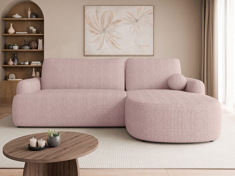 Branrel 3-sits Soffa med divan - rosa - Möbler - Vardagsrum - Bäddsoffor - Bäddsoffa divan
