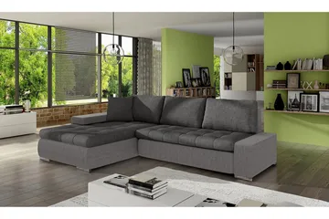 Cerys Divanbäddsoffa 265x185x85 cm Universal - Grå - Möbler - Vardagsrum - Bäddsoffor - Bäddsoffa divan