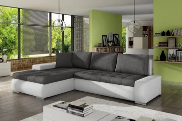 Cerys Divanbäddsoffa 265x185x85 cm Universal - Grå/Vit - Möbler - Vardagsrum - Bäddsoffor - Bäddsoffa divan