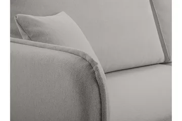 Chandru Bäddsoffa med Divan 3-sits i Plysch - Grå - Möbler - Vardagsrum - Bäddsoffor - Bäddsoffa divan